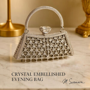 Besso Silver Snakeskin Crystal Evening Clutch – Elizabeth Taylor Design